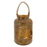 Lantern in antique patinated metal