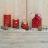 Set of 2 lacquered metal lanterns