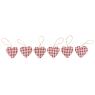 Lot de 6 coeurs en tissu