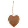 Antique-effect metal heart