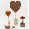 Antique-effect metal heart