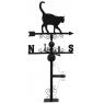 Weather vane with cat and frieze design