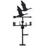 Wrought iron weather vane with wild goose design