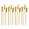 Lot de 12 piques décoratifs clips fleurs