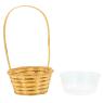 Bamboo and fern flower basket with handle