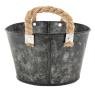 Patinated ovale metal basket