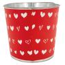 Metal ovale floral containers - Hearts