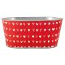 Metal ovale floral containers - Hearts