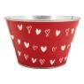 Metal round floral containers - Hearts