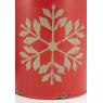 Stained red metal flower pot covers Deer or Snowflakes