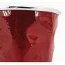 Red lacquered metal floral pot cover