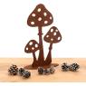 Décor champignons en métal