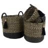 Raffia and seagrass planters