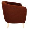 Brown teddy fabric armchair