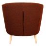 Brown teddy fabric armchair