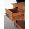 Solid oak coffee table 6 drawers