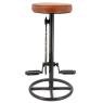 Metal and leather bike stool