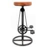 Metal and leather bike stool