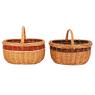 Buff willow basket with handle