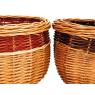 Buff willow basket with handle