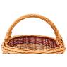 Buff willow basket with handle