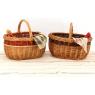 Buff willow basket with handle