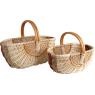 Rattan and seagrass baskets with handle