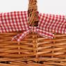 Stained half willow basket with handle