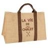 Sac à bûches en jute naturel