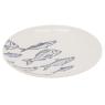 Set of 6 white porcelain plates