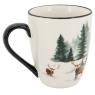 Tasses cerf et sapin en porcelaine