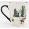 Tasses cerf et sapin en porcelaine