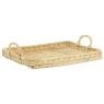 Rectangular trays in rattan