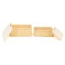 Set of 2 rectangular bamboo boxes 