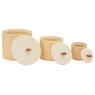 Set of 3 bamboo round boxes